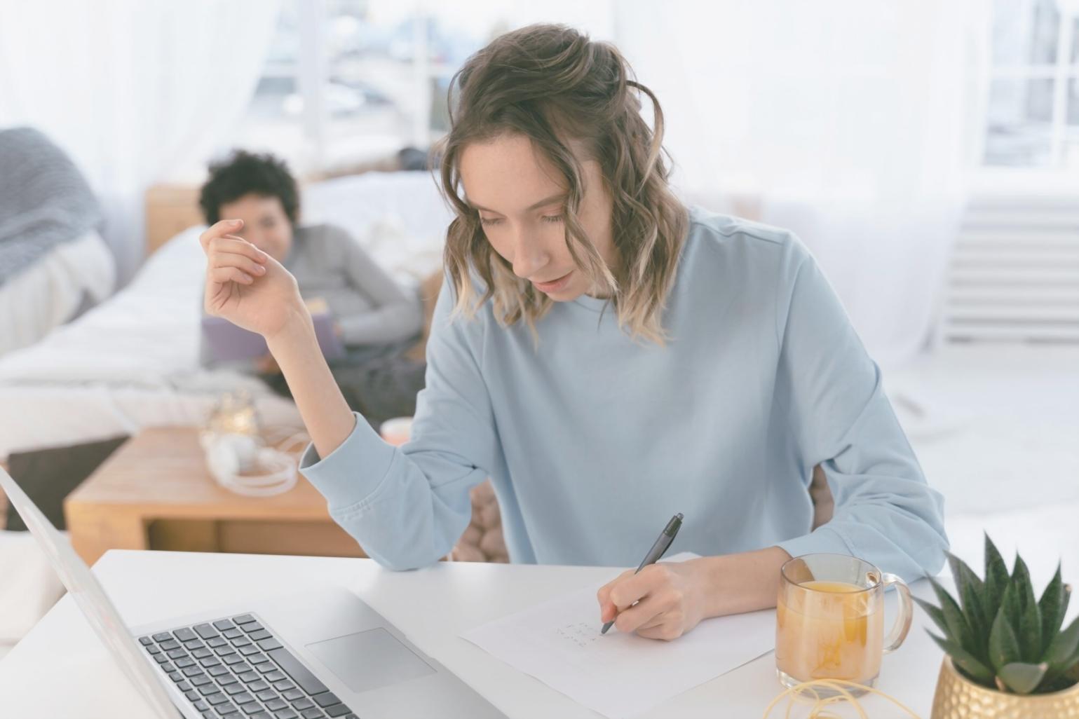 Corporate finance analyst working on valuation models